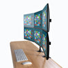 十六進位 LED/LCD 顯示器支架、C 夾式辦公桌支架超高 37.2 英吋極點、重型高度可調安裝 6 / 6 螢幕高達 32 吋、黑色 （2006MSCT）
