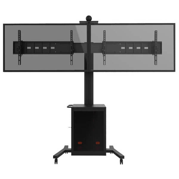 Dual Tv Floor Stand TMC02 (with Lockable Cabinet)