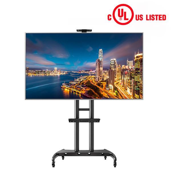 Heavy Duty Mobile TV Trolley Stand with Mount for LED LCD Plasma Flat Panel Screens and Displays 50 to 80 inch with 198 lbs weight capacity, (H05)