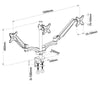 Triple Monitor Desk Mount Arm/Stand, Height Adjustable Gas Spring Arms, Fits 19, 20, 24 inch Screens 3MSG