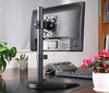 Single LCD Computer Monitor Free-Standing Desk Stand Adjustable Tilt | Holds 1 Screen up to 27