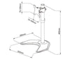 Single LCD Computer Monitor Free-Standing Desk Stand Adjustable Tilt | Holds 1 Screen up to 27