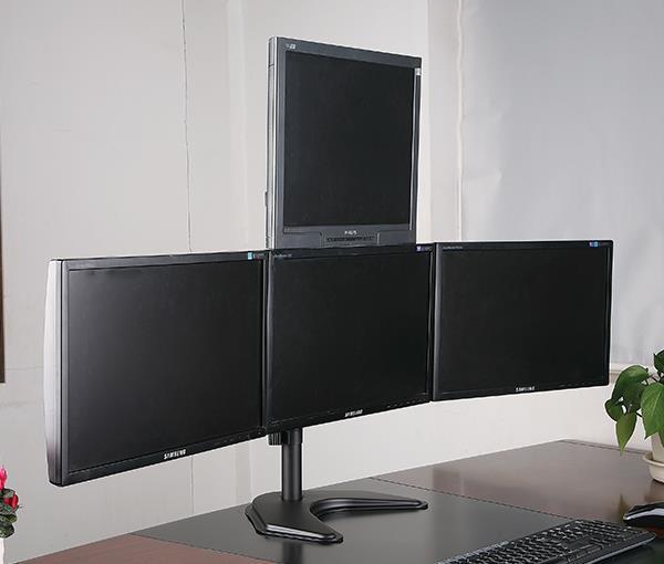 Freestanding Desk Stand for Quad Monitors EF004T 3 * 1 Array EF004T
