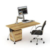 單顯示器和鍵盤的坐姿工作站 - 高度可調節站立式辦公桌安裝與監視器安裝和鍵盤托盤 RW-E1
