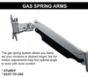 Triple Monitor Stand, Fits 13 to 32 Inchs Screens, Clamp Grommet, Height Adjustable Aluminum Gas Spring Three Monitor Arm Desk Stand, Full Motion, Silver