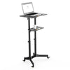 Mobile Laptop Desk Cart Height and Angle Adjustable Tilt Spliting  Laptop Stand Table