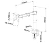 Single Monitor Desk Mount Arm Fully Adjustable Stand Fits up to 27-inch LCD LED Screen