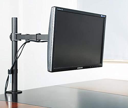單個顯示器桌子安裝臂完全可調架最多可適用於27英寸液晶LED屏幕