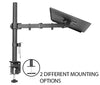 Fully Adjustable Extension with C Clamp Single Laptop Notebook Desk Mount Stand, Black (RCLT)