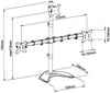 Triple LCD LED Computer Monitor Desk Stand Model No (EF003T)
