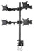 Quad LCD Monitor Desk Mount, Fully Adjustable Stand Fits 4 Screens up to 27 inch, 22 lbs. Weight Capacity per Arm, Black (4MSCTB)