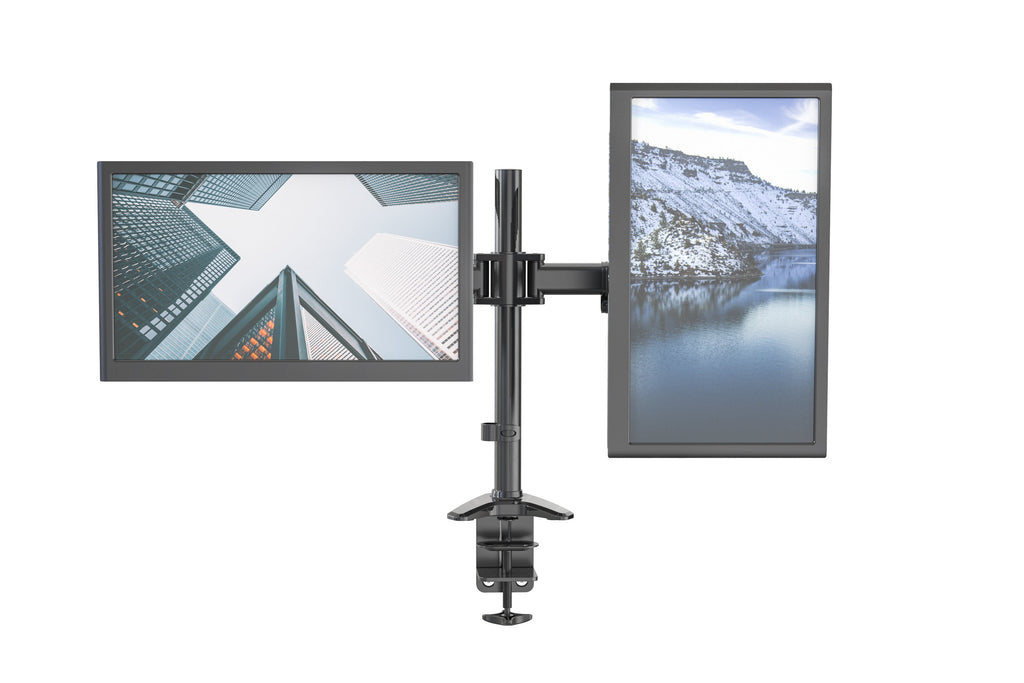 Full Motion Dual Monitor Stand Mount, Height Adjustable, Support up to 27