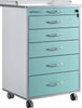 Dental Clinic Cabinet Waterproof Anti-oxidation Dental Cart 5 Drawers