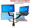 Rife Dual Arm Monitor & Laptop Mount - Heitgh and Angle Adjustment, 18