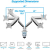 Premium雙顯示器氣體臂2MS-GL