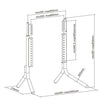 Minimalist Design Universal Tabletop Y-Shape Tv Stand with Plastic End Cap for Most 37