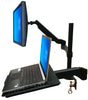 Rife Dual Arm Monitor & Laptop Mount - Heitgh and Angle Adjustment, 18