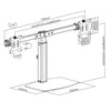 Freestanding Pneumatic Vertical Lift Dual Monitor Stand - Adjustable Monitor Mount, Fits 2 Screens up to 27 Inch, Holds up to 6 kgs per Arm