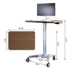 Instant Multi-Purpose Rolling Podium Lectern with Wheels Laptop Workstation, Height Adjustable Pneumatic Sit-Stand Mobile Laptop Cart