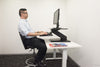Black Height Adjustable Standing Desk Gas Spring Monitor Riser, Tabletop Sit to Stand Workstation Converter (model RDF)