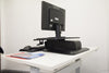 Black Height Adjustable Standing Desk Gas Spring Monitor Riser, Tabletop Sit to Stand Workstation Converter (model RDF)