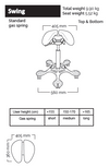 Salli Sway Ergonomic Gas spring Two-Part Seat Saddle Chair Stool with Designer Base (Finland Brand)