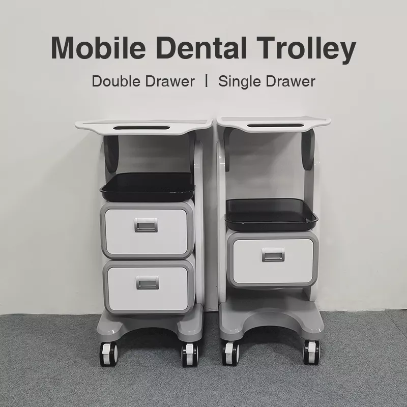 Mobile Dental Trolley with 1 or 2 Drawers