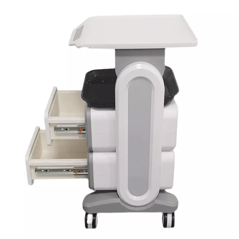 High Quality Mobile Medical Dental Trolley Cart with Two or One Drawer