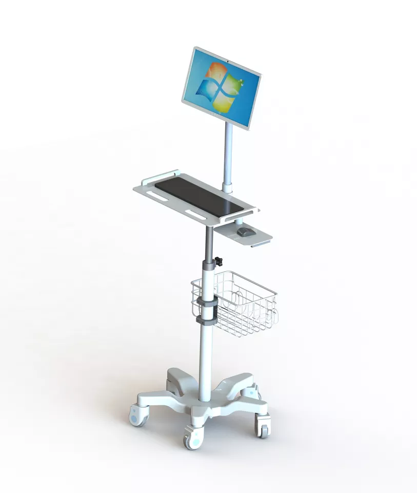 Variable height 360 degree Angle flexible mechanical arm telescopic adjustment dental medical service trolley Tablet cart