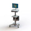 All in one workstation Height Adjustable Mobile Medical computer trolley