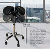 Ergonomic Adjustable Rolling Active Chair, Saddle Seat and AngleAdjustment, Black (E4008)