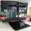 Dual Monitor Sit Stand Workstation Desk Converter with Two monitor arm