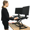 Instant  Standing Desk Sit-Stand Desk Converter for Laptop, 1 or 2 Desktop, Stepless Any height  lock Height Adjustable, Ergonomic, Gas Spring Arm, Free Standing, Easy Installation (RTE)