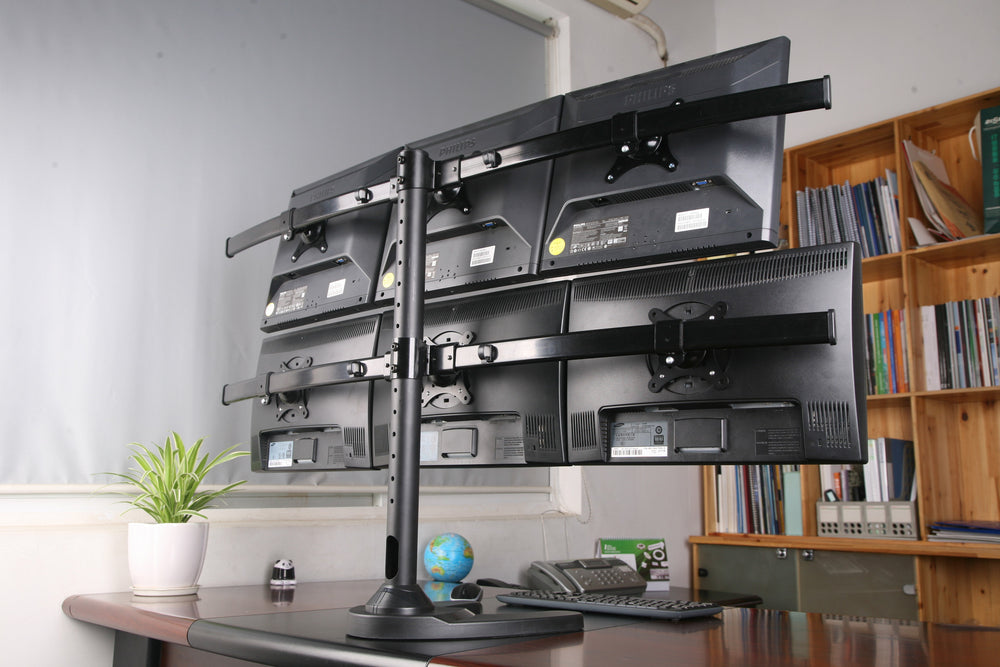 Wide-Arm Six-Monitor Stand – 6MS-FHW
