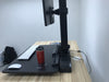 單17“-32”監控電動符合人體工程學高度可調坐立桌面轉換器工作站 - 黑色