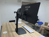 Freestanding Pneumatic Vertical Lift Dual Monitor Stand - Adjustable Monitor Mount, Fits 2 Screens up to 27 Inch, Holds up to 6 kgs per Arm