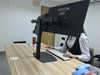 Freestanding Pneumatic Vertical Lift Dual Monitor Stand - Adjustable Monitor Mount, Fits 2 Screens up to 27 Inch, Holds up to 6 kgs per Arm