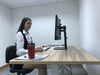 Freestanding Pneumatic Vertical Lift Dual Monitor Stand - Adjustable Monitor Mount, Fits 2 Screens up to 27 Inch, Holds up to 6 kgs per Arm