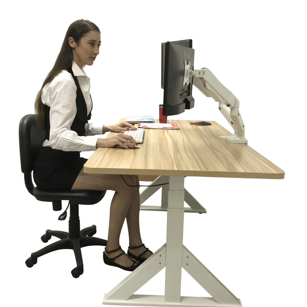 Dual Monitor Mount Stand Full Motion Swivel Gas Spring LCD Arm Fits for 2 Computer Screens 13 to 27 inches - Each Arm Holds up to 13.2 lbs