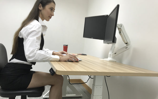 Dual Monitor Mount Stand Full Motion Swivel Gas Spring LCD Arm Fits for 2 Computer Screens 13 to 27 inches - Each Arm Holds up to 13.2 lbs