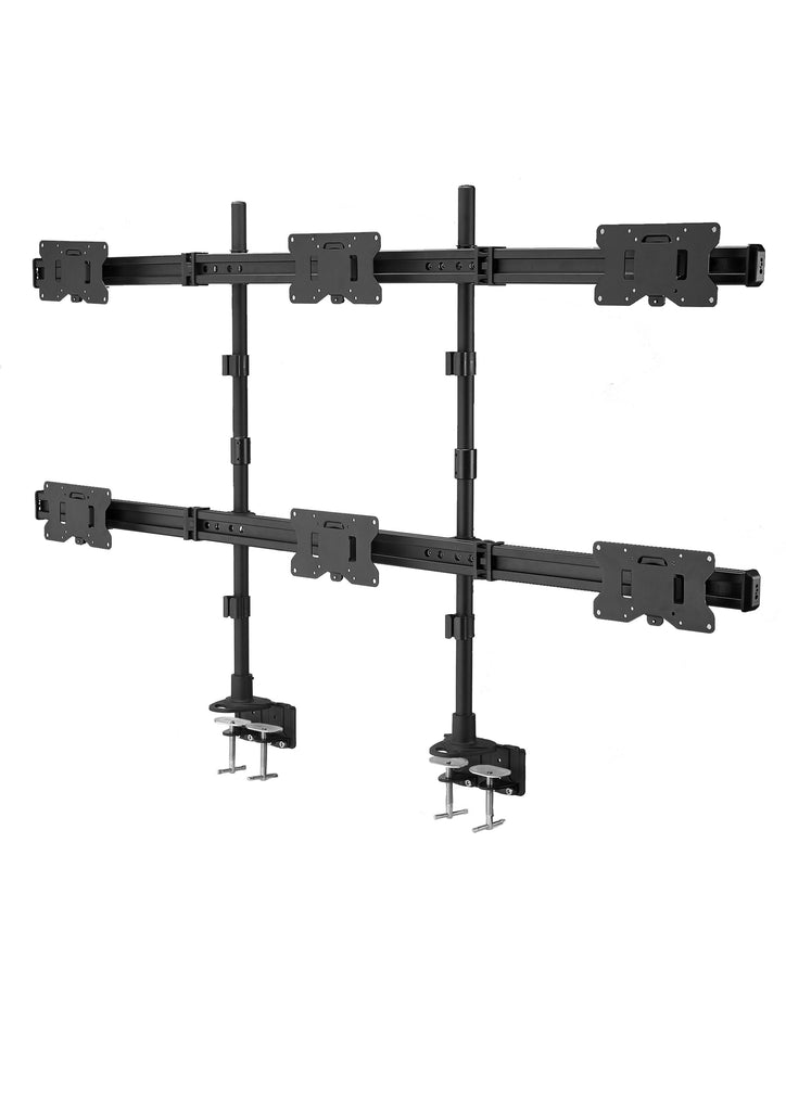 Hex LED/LCD Monitor Stand, C-Clamp Desk Stand Extra Tall 37.2