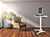 Instant Multi-Purpose Rolling Podium Lectern with Wheels Laptop Workstation, Height Adjustable Pneumatic Sit-Stand Mobile Laptop Cart