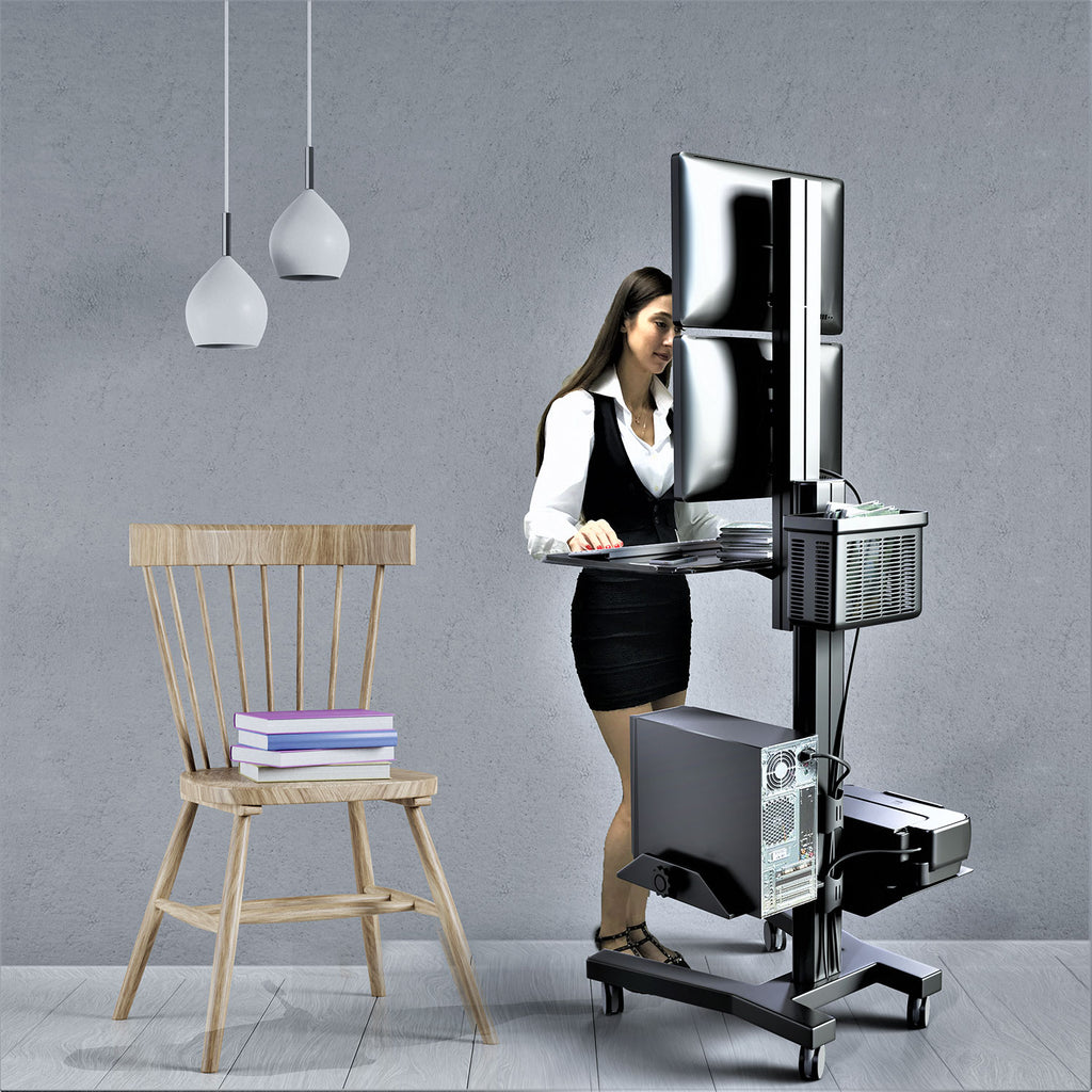 360 degree adjustable stand up desk hospital medical mobile computer w ...