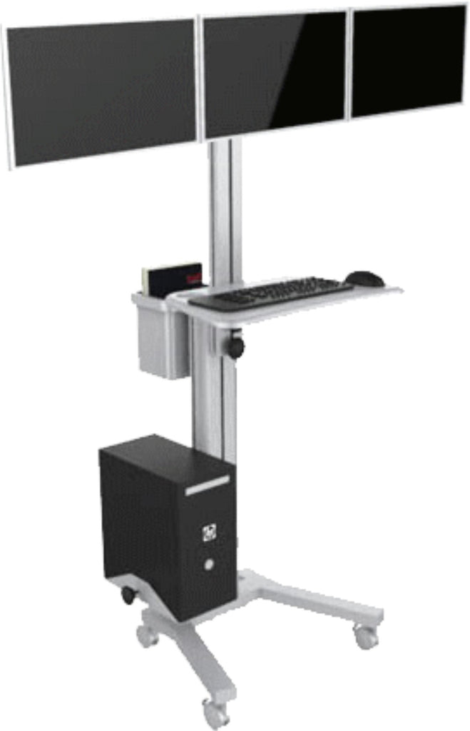 Triple Computer Mobile Cart (MCT09-c)