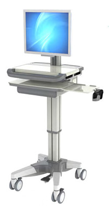 Computer on Wheels Healthcare Hospital Telemedicine Sit Stand  Cart MODEL HSC-PJB