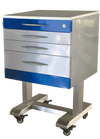 Mobile 3-Drawers Single Stainless Steel Medical Dental cabinet,495*495*820mm