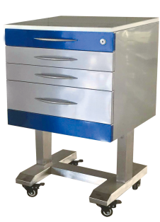 Mobile 3-Drawers Single Stainless Steel Medical Dental cabinet,495*495*820mm