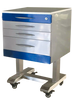 Mobile 3-Drawers Single Stainless Steel Medical Dental cabinet,495*495*820mm