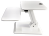 白色高度可調店燃氣彈簧監視器，桌面坐在站立工作站轉換器（型號RDFW）