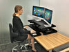 Electric Sit Stand Workstation Standing Desk Converter-Pain free Adjustments (RTEL)